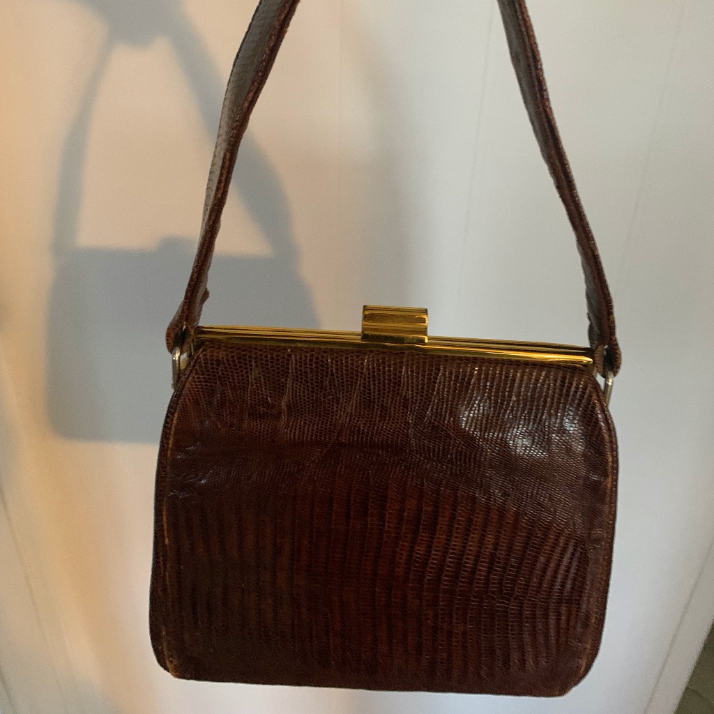 Authentic Bellestone Vintage 1950s Eel Skin Ladies Purse